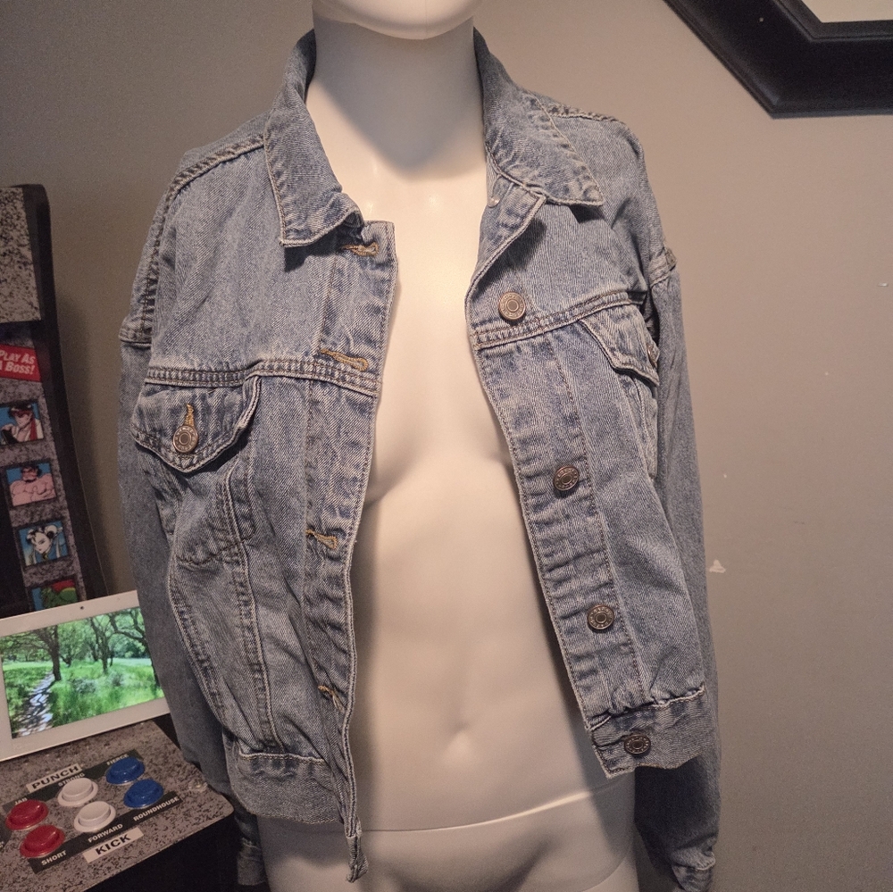 Refuge Ladies Size Large Denim Jacket With Stretch - Picture 2 of 8